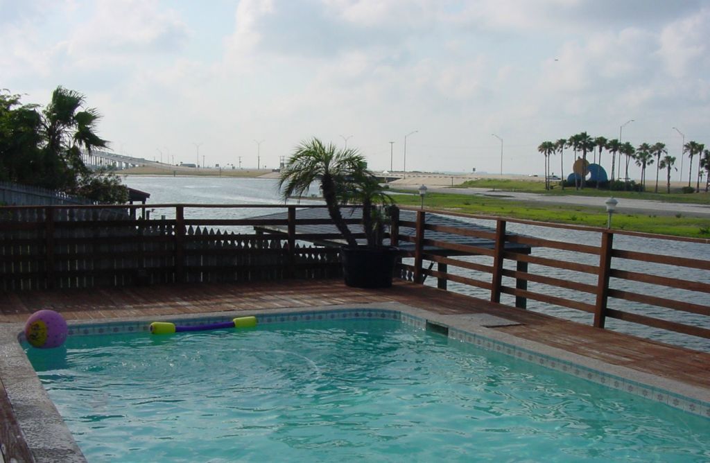 EXISTING WOOD DECK, CONCRETE STEPS and FLATWORK, HANDRAILS, BULKHEAD, STAIRS and POOL to be REPLACED